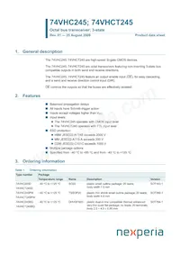 74VHCT245PW/AUJ Datasheet Cover