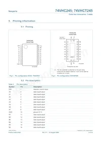 74VHCT245PW/AUJ數據表 頁面 3