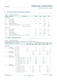 74VHCT245PW/AUJ Datasheet Page 5