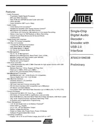 AT85C51SND3B1-RTTUL Datasheet Copertura