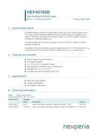 HEF40106BP Datenblatt Cover