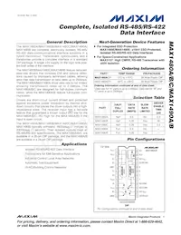 MAX1480BCPI-G10 Datasheet Cover