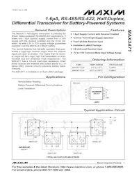 MAX3471CUA+TG11 Datasheet Copertura