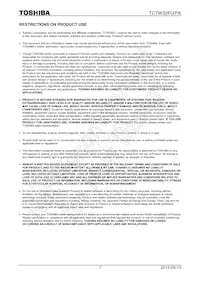 TC7W32FUTE12LF Datasheet Pagina 7