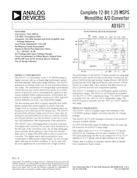 AD1671KP Datasheet Copertura