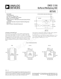 AD7545ALNZ數據表 封面