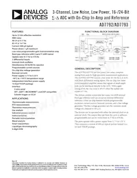 AD7792BRU Datasheet Cover