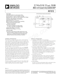 AD7810YRZ-REEL Datasheet Cover