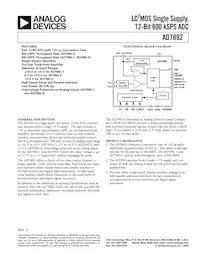 AD7892BR-3REEL數據表 封面