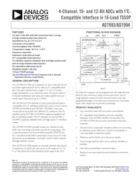 AD7993BRU-1REEL Datenblatt Cover