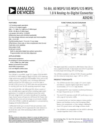 AD9246BCPZRL7-125 Datasheet Copertura