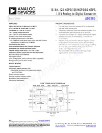 AD9265BCPZRL7-125 Datasheet Copertura