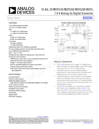 AD9266BCPZRL7-80數據表 封面