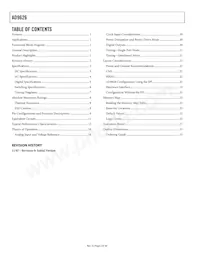 AD9626BCPZRL7-250 Datasheet Pagina 2