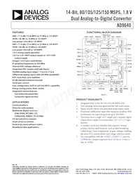 AD9640ABCPZ-125 Datasheet Cover