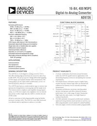 AD9726BSVZRL Datenblatt Cover