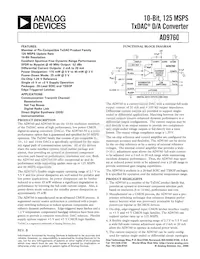 AD9760ARU50RL7 Datasheet Copertura