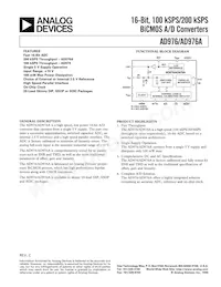 AD976BRRL Datasheet Copertura