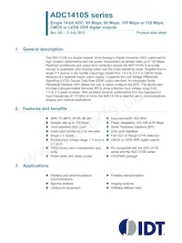 ADC1410S125HN-C18 Datasheet Cover