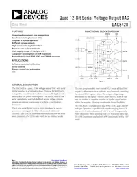 DAC8420FS-REEL Datasheet Cover