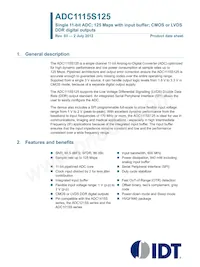 IDTADC1115S125HN-C18 Datasheet Cover