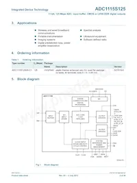 IDTADC1115S125HN-C18 Datasheet Pagina 2