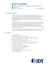 IDTADC1207S080HW-C28 Datasheet Cover