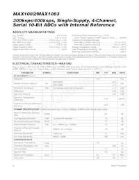 MAX1082ACUE+T Datasheet Pagina 2