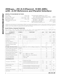 MAX1092BEEG Datasheet Page 2