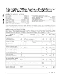 MAX1122BEGK+TD Datasheet Pagina 2