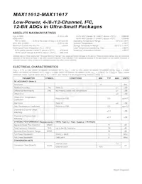 MAX11615EEE+C78 Datasheet Pagina 2