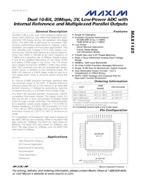 MAX1185ECM/V+T Datasheet Cover