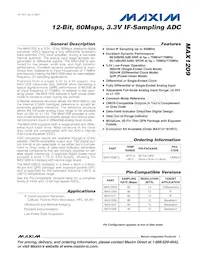 MAX1209ETL+G3U Datenblatt Cover