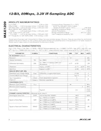 MAX1209ETL+G3U Datasheet Pagina 2