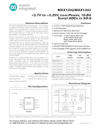 MAX1242BESA/V+T數據表 封面