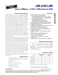 MAX12558ETK+T Datasheet Copertura