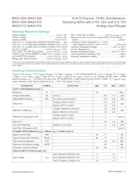 MAX1309ECM/V+T Datasheet Page 2