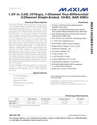 MAX1392ETB+T Datenblatt Cover