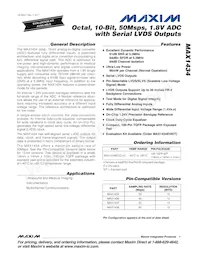 MAX1434ECQ+D Datasheet Copertura