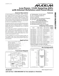 MAX190BEWG數據表 封面