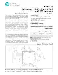 MAX5112GWX+TG074 Datenblatt Cover