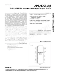 MAX5190BEEG Datasheet Copertura