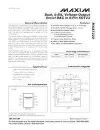 MAX5222EKA+TG0N Datenblatt Cover