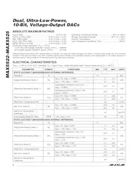 MAX5525ETC+ Datasheet Pagina 2