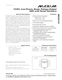 MAX5741EUB+T Datasheet Cover