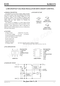 NJM2370R37-TE1 Datasheet Copertura