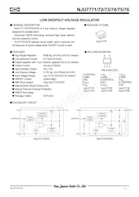 NJU7775F33-TE1 Datasheet Cover