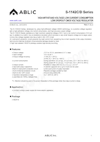 S-1142DC01-E6T1U Datasheet Copertura