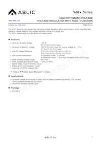 S-875294CUP-AHCT2U Datasheet Cover