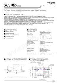 XC6702DJ01QR-G Datasheet Cover